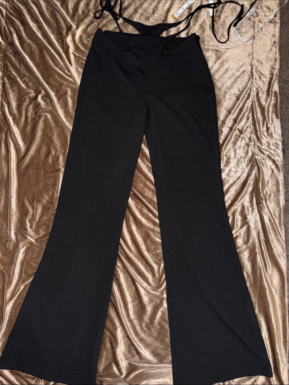 High-Rise Black Flared Womens Pants
